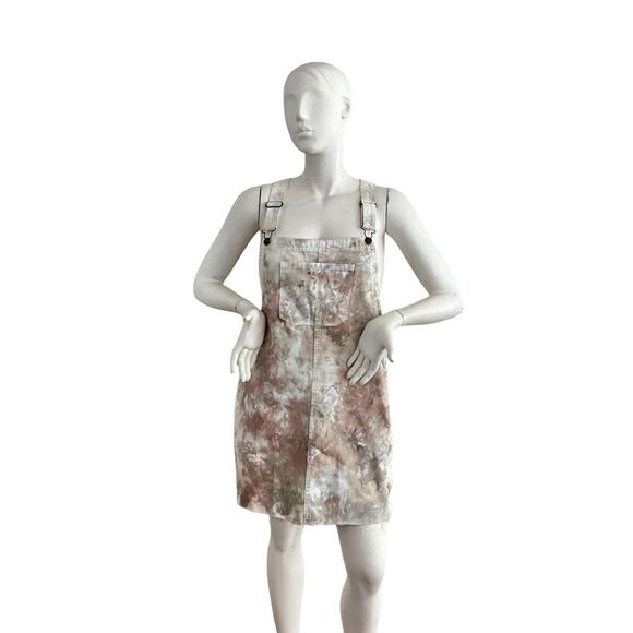 Wild Fable Tie Dye Denim Overall Dress XXL Raw Hem - Picture 2 of 8